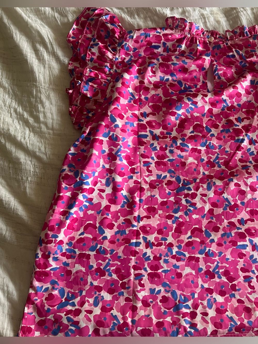 PINCH Pink Floral Ruffle Top - Picture 4 of 6